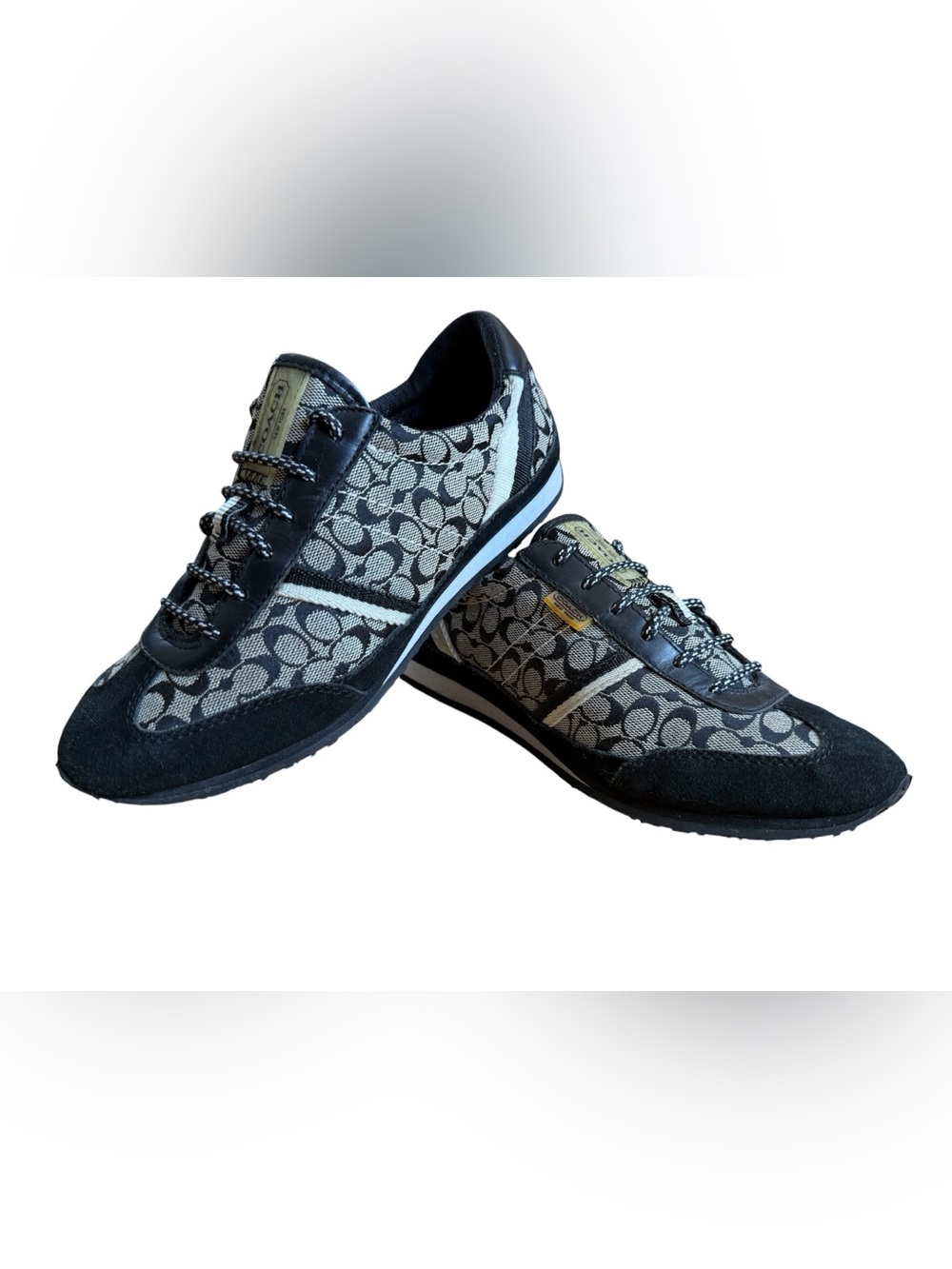 Coach Marabelle Signature Jacquard Sneakers Black Gray Women’s 6.5 - Picture 4 of 14
